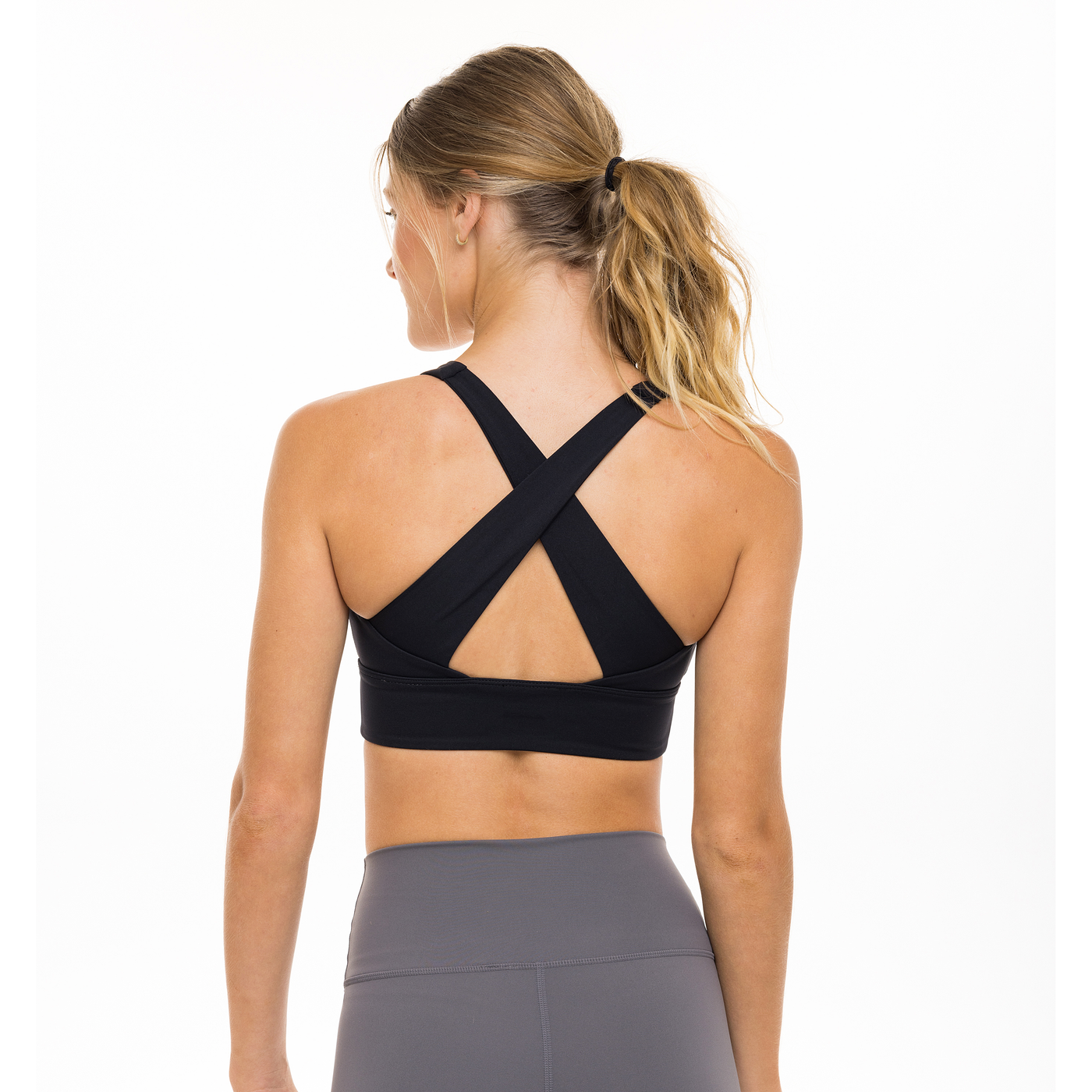 Band Of Gold | Hibiscus Cross Back Sports Bra