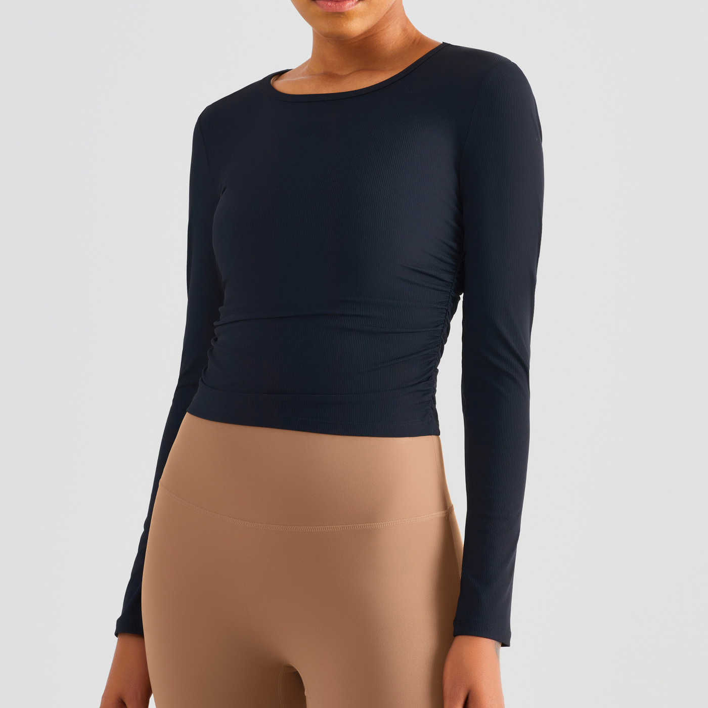 Band Of Gold | Avalon Ruched Fitted Long Sleeve Top